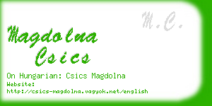 magdolna csics business card